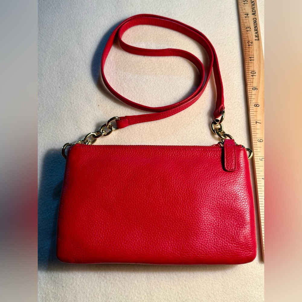 Leather Tommy Hilfiger Vibrant Red Crossbody Bag - Picture 6 of 7